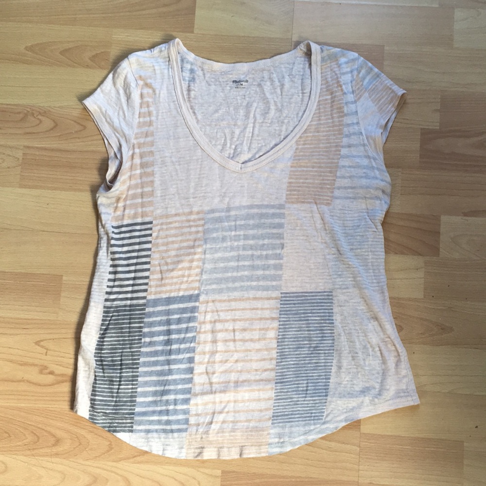 Madewell Linen V-Neck Top